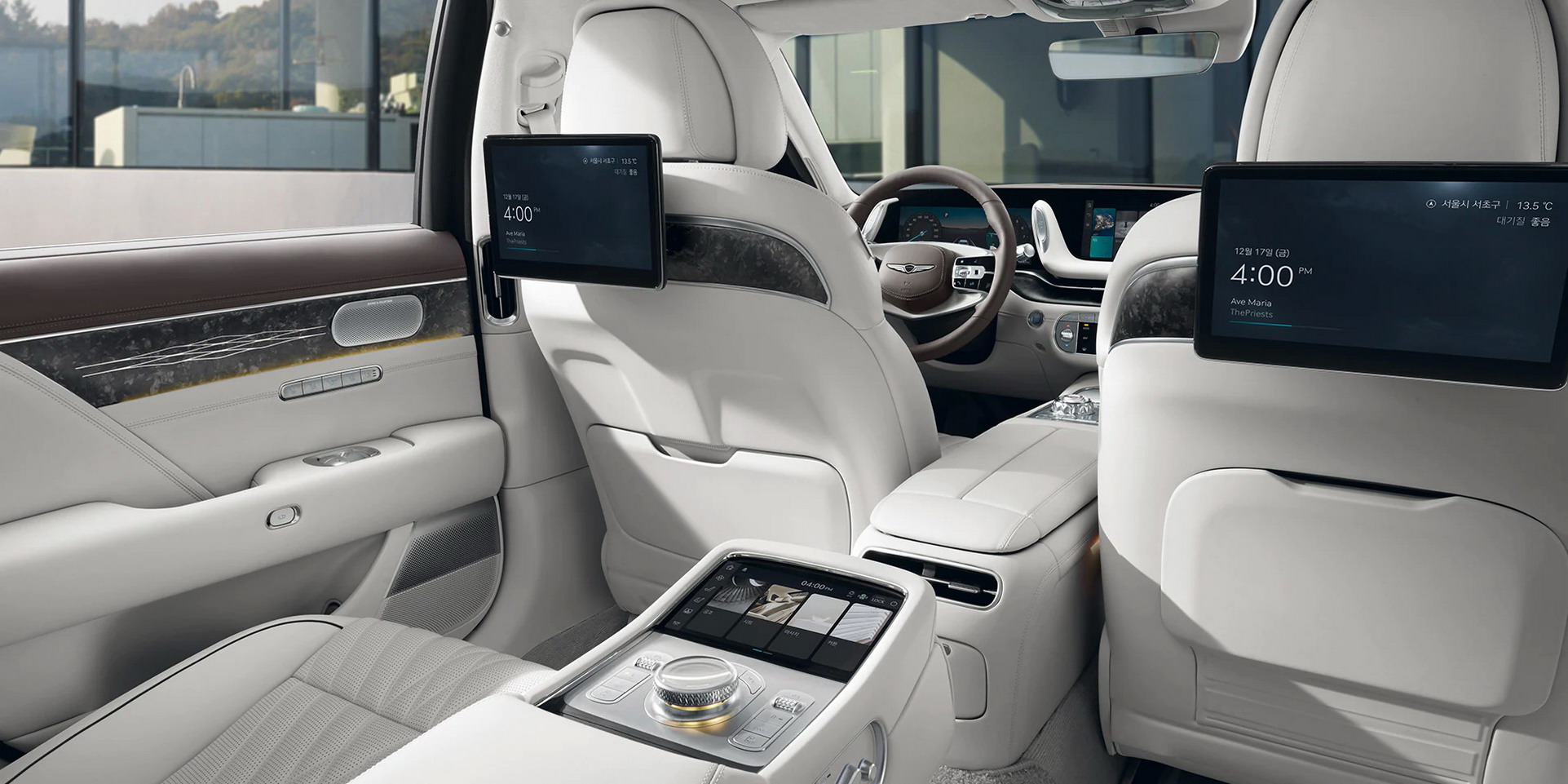 2023 Genesis G90 - Interior, Rear Seat Entertainment System Wallpapers ...